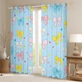 thumbnail image 2 of Manfei Rainbow Cartoon Bowtie Black Out Curtains,Multicolor Polka Dots Curtains Pack of 2 (42x63 Each),Kawaii Bowknot Bedroom Curtains For Girls Kids,Microfiber Bedroom Decor, 2 of 6