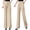 Khaki, variant on Women's Drape High-Rise Pull-On Stretch Pants – Soft Straight-Leg Casual Slacks Breathable Comfort Fit