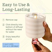 ClickWick Lush Earth Essential Oil Blend Collection, Long-Lasting Scented Fragrance for Aromatherapy, 4 Pack