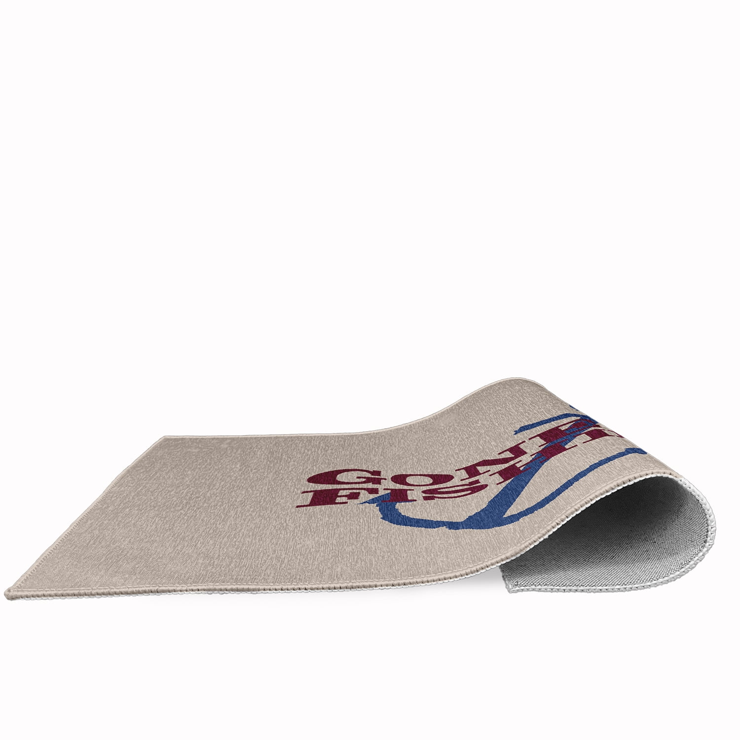 24" 36" Simply Daisy Gone Fishing Beach Style Chenille Area Rug, Maroon Red