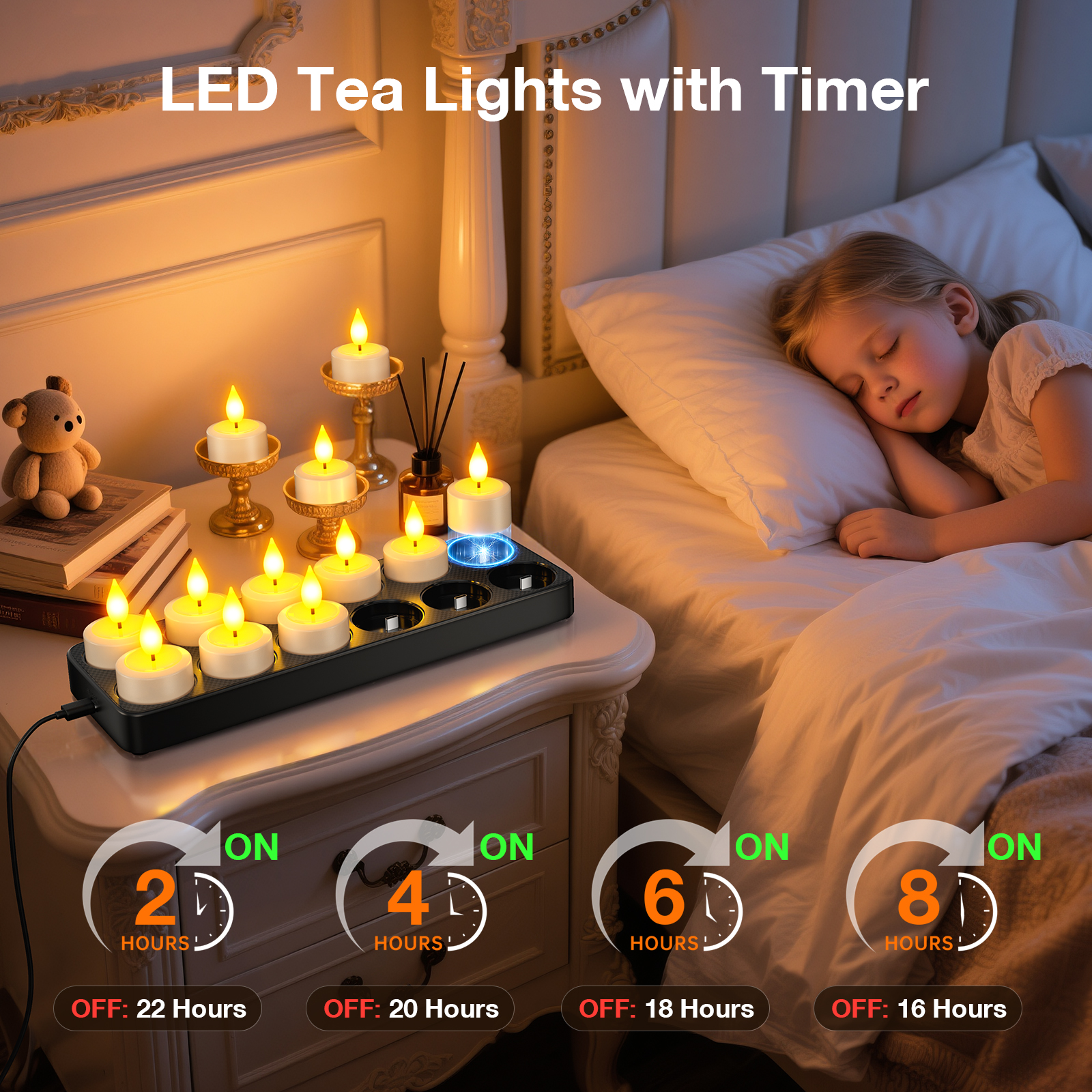 PChero 12pcs Rechargeable Tea Lights Flameless Candles with Remote Timer & Charging Base, Battery Operated LED Tealight Candles, Electric Fake USB Candles Small Votives Candles for Home Decor