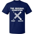 thumbnail image 2 of OXI T-Shirt - Original Computer Print, Basic Casual T-Shirt for Men's and Women Fleece T-Shirt Short Sleeve - Orange Small, 2 of 3