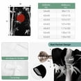 thumbnail image 6 of Black White Botanical Tie Up Curtains for Windows, Adjustable Balloon Window Shades, Red Moon Ink Wash Art Classic Kitchen Window Treatments Adjustable Roll Up Curtain for Basement/Nursery 52"x45", 6 of 8
