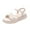White, variant on Lovskoo 2024 Women's Boho Sandals Open Toe Ankle Strap Summer High Heels Platform Sandals Black