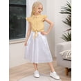 thumbnail image 2 of Oyang Little Girl's Pleated Elastic High Waist Swing A-line Chiffon Flared Midi Skirt 3-12Y, 2 of 10