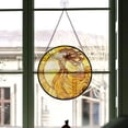 thumbnail image 3 of Coworker Christmas Gift - Sunsara Butterfly Sunflower Stained Glass Hanging Ornament - Winter Wonderland Christmas Tree Decoration, Holiday Gift for Family, Friends, Mom & Dad, 3 of 3