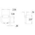 thumbnail image 2 of Buyers D-Ring B28F 1.94 Inch Ring Diameter; Rope Ring; 2000 Pound Working Load Limit; Weld-On; Raw; Zinc-Plated Steel, 2 of 2