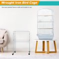 thumbnail image 2 of BestPet 64" Large Rolling Metal Bird Cage with Open Top, White, 2 of 7