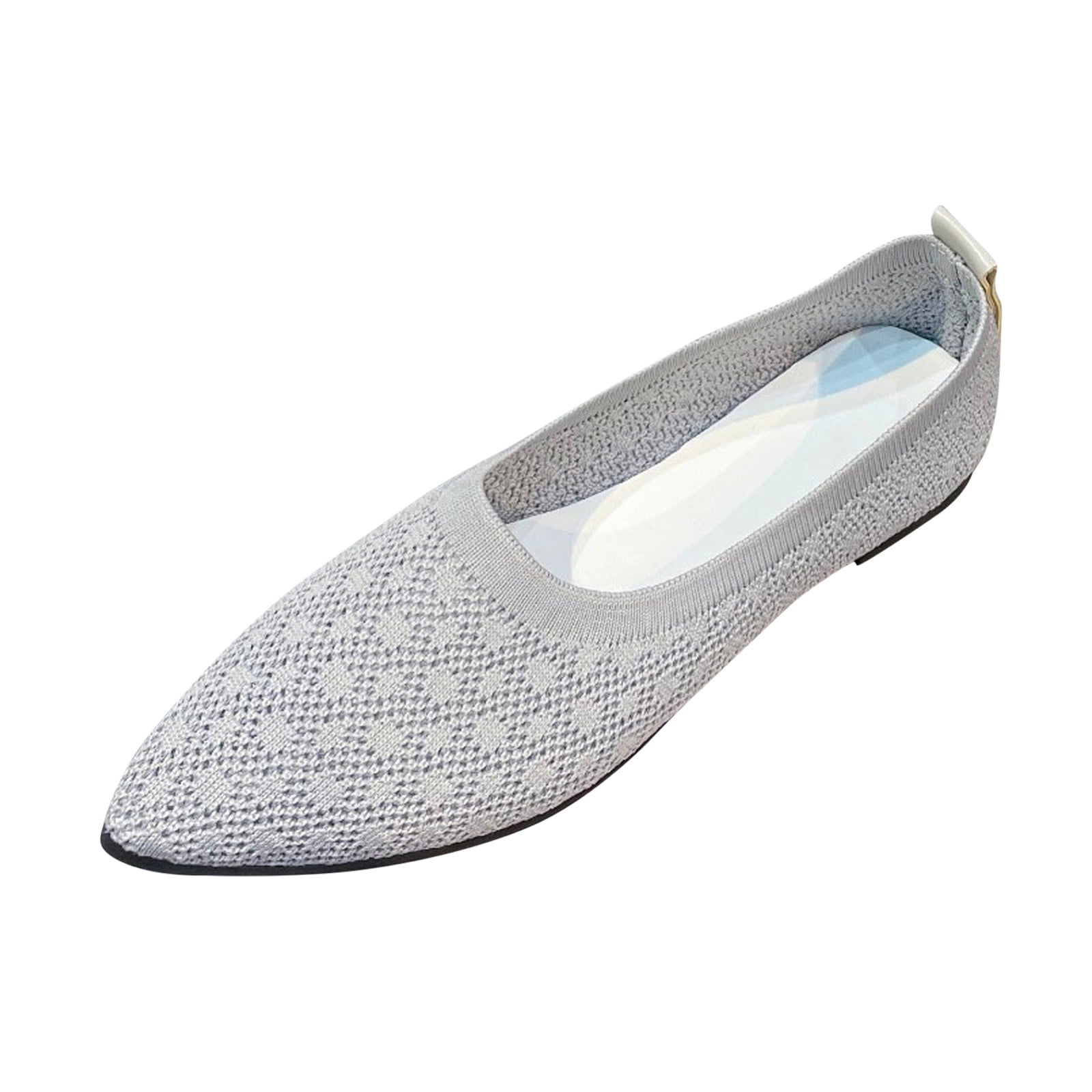 Vedolay Women Fashion Solid Color Mesh Breathable Pointed Toe Shallow