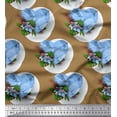 thumbnail image 1 of Soimoi Poly Georgette Fabric Tropical Flower & Heart Fabric Prints by Yard 52 Inch Wide, 1 of 3