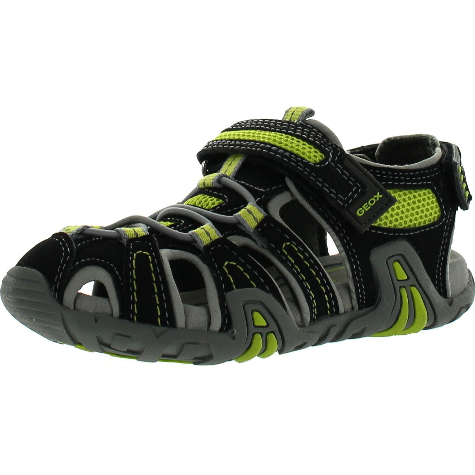 Cabeza Generacion arrepentirse Geox Boys Sandal Kraze Water Friendly Fashion Sport Sandals, Black/Acid  Yellow, 33 - Walmart.com