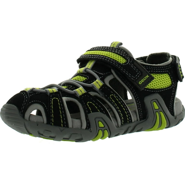 Geox Boys Sandal Kraze Water Fashion Sport Sandals, Black/Acid Yellow, 27 - Walmart.com