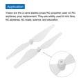 thumbnail image 4 of Uxcell 5 Set RC Propellers Blade Prop 2 Vane 7.6cm Dia Plastic White Low-Noise RC Airplane DIY Aircraft Drone, 4 of 6