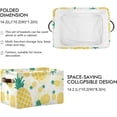 thumbnail image 3 of GZHJMY Collapsible Storage Basket Tropical Fruit Pineapple Golden Rectangular Storage Bins Baskets Toys Storage Bins with Handles for Bedroom Home Office 2PCS, 3 of 7
