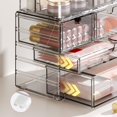 thumbnail image 4 of Organizador de maquillaje Delamu de 4 niveles transparente con cajón acrílico, 4 of 9