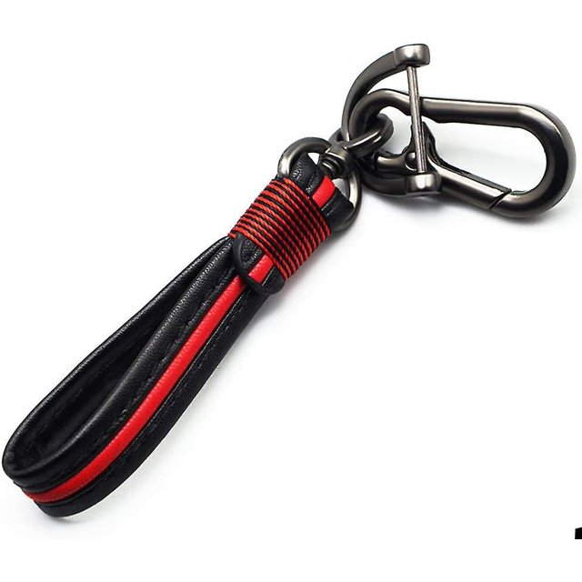 Llavero de coche YONGSHENG llavero de cuero elegante para coche duradero funcional para hombres y mujeres rojo