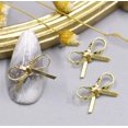 thumbnail image 3 of 10 Pcs Bow Nail Decorative Extraordinary Charming Gold and Silver Nail Accessories Simple 3D Metal Sticker Nail Art Accessories Unique Style Nail Decorative Design (Gold), 3 of 6
