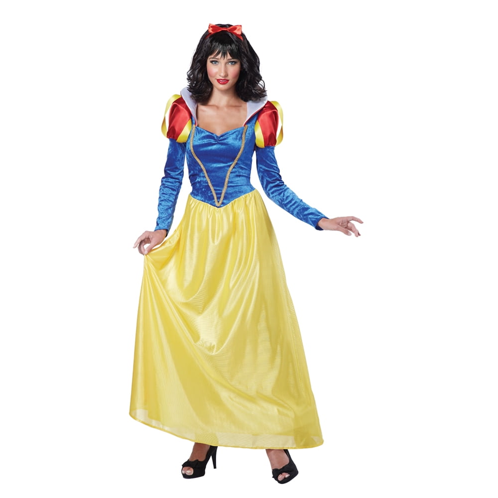 Deluxe Snow White Princess Costume Fairy Tale Fancy Dress Outfit 