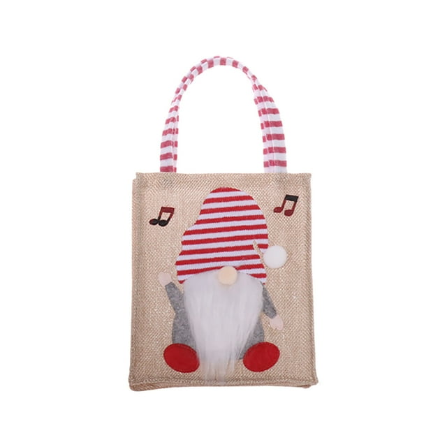 Adornos Navideños Muñeca Sin Rostro Navideña Bolsa De Regalo De Lino Bolsa Para Caramelos Bolsa De Regalo Bolso De Mano