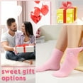 thumbnail image 3 of 5 Pairs Bow Fuzzy Socks for Women Winter Warm Slipper Socks Plush Coral Fleece Gift for Christmas Spa Home Sleeping, 3 of 7
