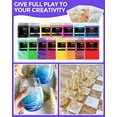thumbnail image 5 of INCLY 80 OZ Clear Epoxy Resin Kit with 15 Colors Mica Powder, Large Silicone Cups & Stick, Crystal Clear Resin Epoxy Starter Kit for Coating and Casting, Molds, Jewelry Making, DIY Art Craft, 5 of 7