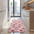 thumbnail image 4 of Pink Cow Strawberry Scarf Pattern Kitchen Rug Mat,Kitchen Runner Rugs Non Skid Washable,Decorative Kitchen Floor Mats for Kitchen,Sink,Laundry,17"x47.2", 4 of 7