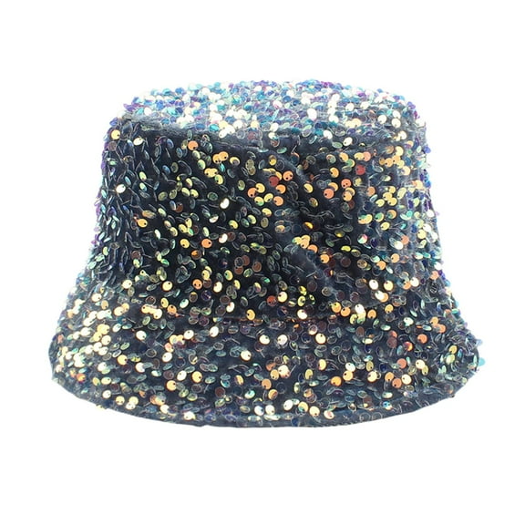 Tanghaowl Womens Hat Womens Sequin Bucket Hat Beach Sun Hats For Party Girls Teens Shiny Glitter Sequin Sun Cap For Travel Hats Ladies