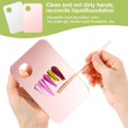 thumbnail image 5 of 2Pcs Cosmetic Makeup Palette, Nail Art Palette with 2Pcs Spatula, DIY Makeup Mixing Palette, Beauty Salon Color Cream Mixing Palette, Nail Art Painting Mixed Color Palette for Women GIrls, Pink&Clear, 5 of 6