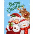 thumbnail image 1 of Cuadros Decorativos Kit de artesanía con imagen de diamante de Feliz Navidad 5D, obra de arte de taladro redondo completo de resina Likrtyny embutido en tela, 1 of 9