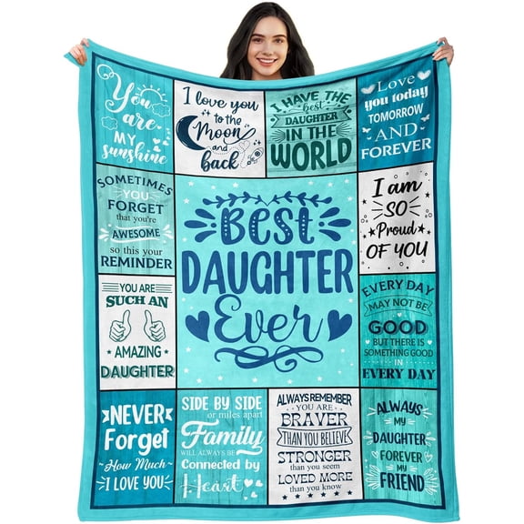 Valentines Day Birthday Gifts for Daughter Adult from Mom and Dad - Unique Daughters Birthday Gift Ideas - Best Daughter Ever Presents - to My Daughters Blanket Gift 50"X60"