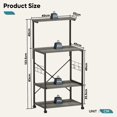 thumbnail image 3 of Bestier 4 Tier Bakers Racks for Kitchens Rack Storage Shelf Cart on Wheels Shelves Grey, 3 of 9