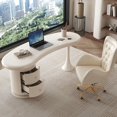 thumbnail image 4 of Lap Student Office Tables Desk Conference Bedroom Meeting Table White Office Modern Desk Escritorio Oficina Room Furniture My Lux Decor Round, 4 of 12
