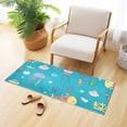 thumbnail image 4 of Ocean Fish Jellyfish Seashell Luxury Kitchen Rug Non Slip Bathroom Plush Mat Shaggy Bedroom Carpet 39"x20", 4 of 6