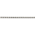 thumbnail image 2 of White Sterling Silver bracelet Chain style Rope Diamond-cut 7 in 2.25 mm, 2 of 4