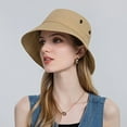 thumbnail image 4 of LEKODE Sunhat Women Women Hats Womens Summer Hat Boat Hat Umbrella Hats for Adults Mens Sun Hats Wide Brim Womens Straw Hat Khaki One Size, 4 of 5
