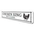 thumbnail image 4 of Chicken Xing Novelty Sign, Metal Wall Decor - 4x18 inches, 4 of 4