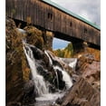 thumbnail image 3 of Ambesonne Waterfall Duvet Cover Set, Rustic Oak Bridge, Twin, Brown, 3 of 3