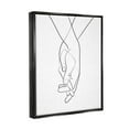 thumbnail image 2 of Stupell Industries Hands Intertwined Romantic Gesture Minimal Linework Jet Black Framed Floating Canvas Wall Art, 24x30, by Ros Ruseva, 2 of 5