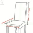 thumbnail image 3 of GustaveDesign 4 Pack Velvet Stretch Dining Chair Slipcovers Large Soft Removable Chair Protectors Home Decor Dining Chair Covers "Gray", 3 of 9