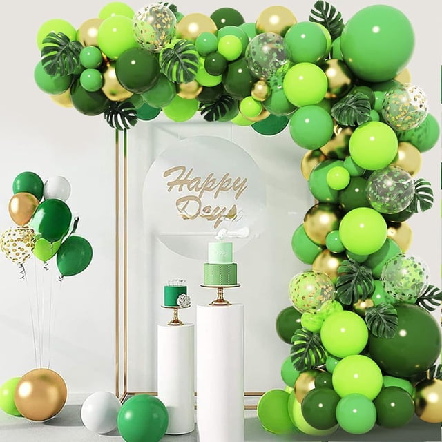 globos verdes para Fiesta, Kit de Arco de Globo Metálico, 137 Piezas, Halloween, Boda, Navidad, Pascua