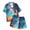 Sky Blue, variant on LUOGENLI Girls Pajamas Size 14-30 Nightgown Girls' Short Sleeved Shorts Pajama Set With Star Elment Print for Children Girls Pajamas Size 10-24 Pants Set Sky Blue Size 12-13 Years