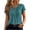Navy, variant on Dpjklzsn Women's Pintuck Short Sleeve Blouse, Half Button Crewneck Shirt with Pleated Front for Casual Summer Wear