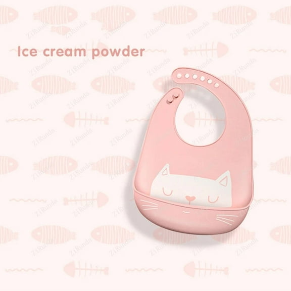 Silicone Babi Bib Waterproof Saliva Baby Bibs Cartoon Newborn Feeding Soft Edible Aprons Baby Adjustable Burp Scarf (1)