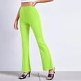 thumbnail image 4 of Babysbule Womens Yoga Pants Clearance Women's Casual Slim High Elastic Waist Solid Color Sports Yoga Flare Pants, 4 of 9