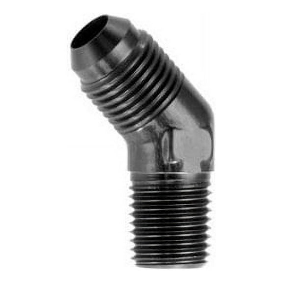 Red Horse Performance 823-03-02-2 RHP823-03-02-2 -03 45 DEGREE MALE ADAPTER TO -02 (1/8") NPT MALE - BLACK