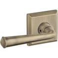 thumbnail image 1 of Baldwin Reserve HDFEDLTSR049 Half Dummy Handleset Left Hand Federal Lever and Traditional Square Rose Matte Brass and Black Finish, 1 of 1