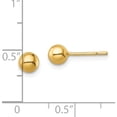 thumbnail image 3 of Sterling Silver Gold-Tone Polished 5mm Ball Post Earrings (5 X 5) Made In India qe13331, 3 of 5