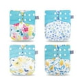 thumbnail image 2 of 4pcspack Cloth Diapers Washable Reusable Pocket Cloth Diaper Quick Dry Breathable Waterproof One Size Adjustable for Girls Boys Infants, 2 of 7