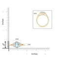 thumbnail image 5 of Angara Natural 1.5 Ct. Aquamarine with Diamond Classic Ring in 14K Yellow Gold for Women (Ring Size: 3), 5 of 10