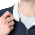 thumbnail image 5 of BC Clothing Men’s Bonded Fleece Lined Body Lined Quarter Zip Pullover Top (Blue, 3X-Large), 5 of 6